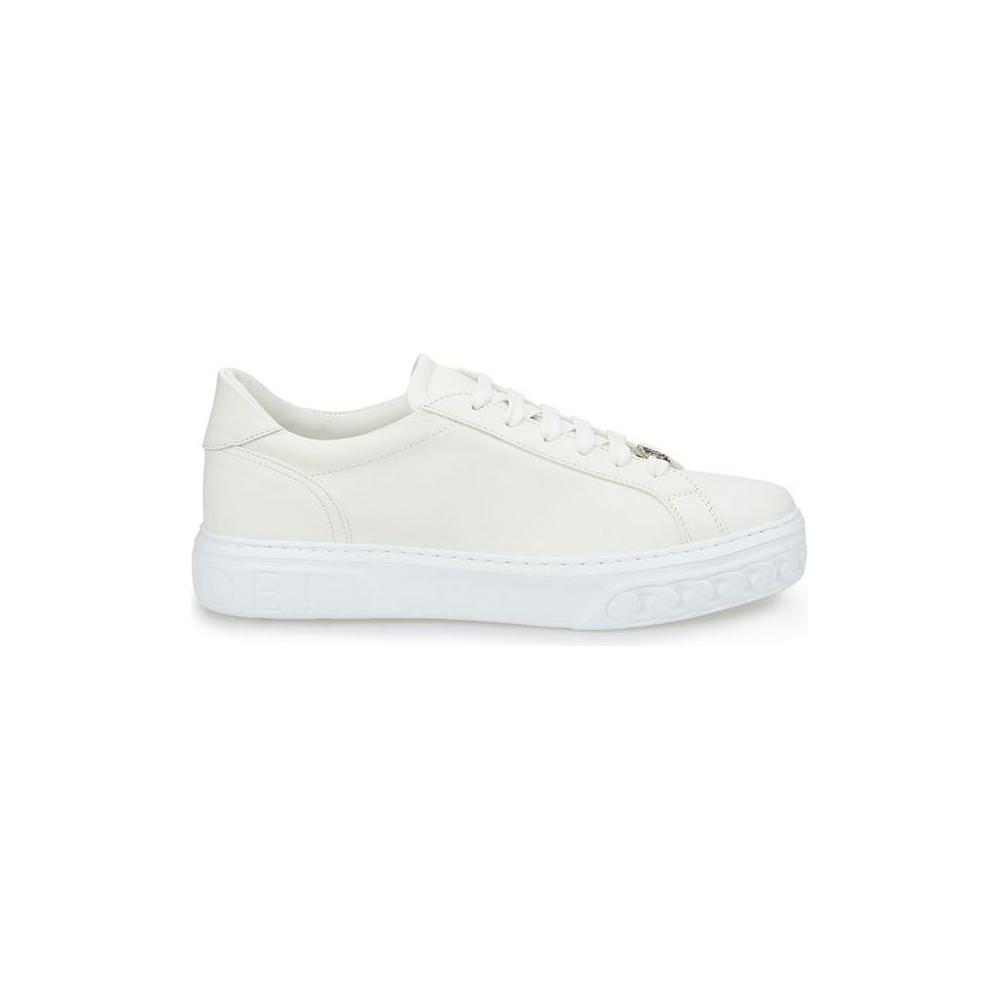 Casadei Sleek White Leather Sneakers Casadei