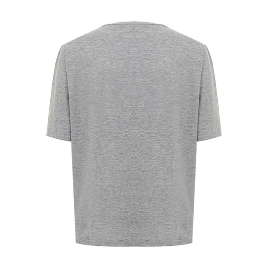 Dsquared² Elegant Gray Cotton Top for Women Dsquared²