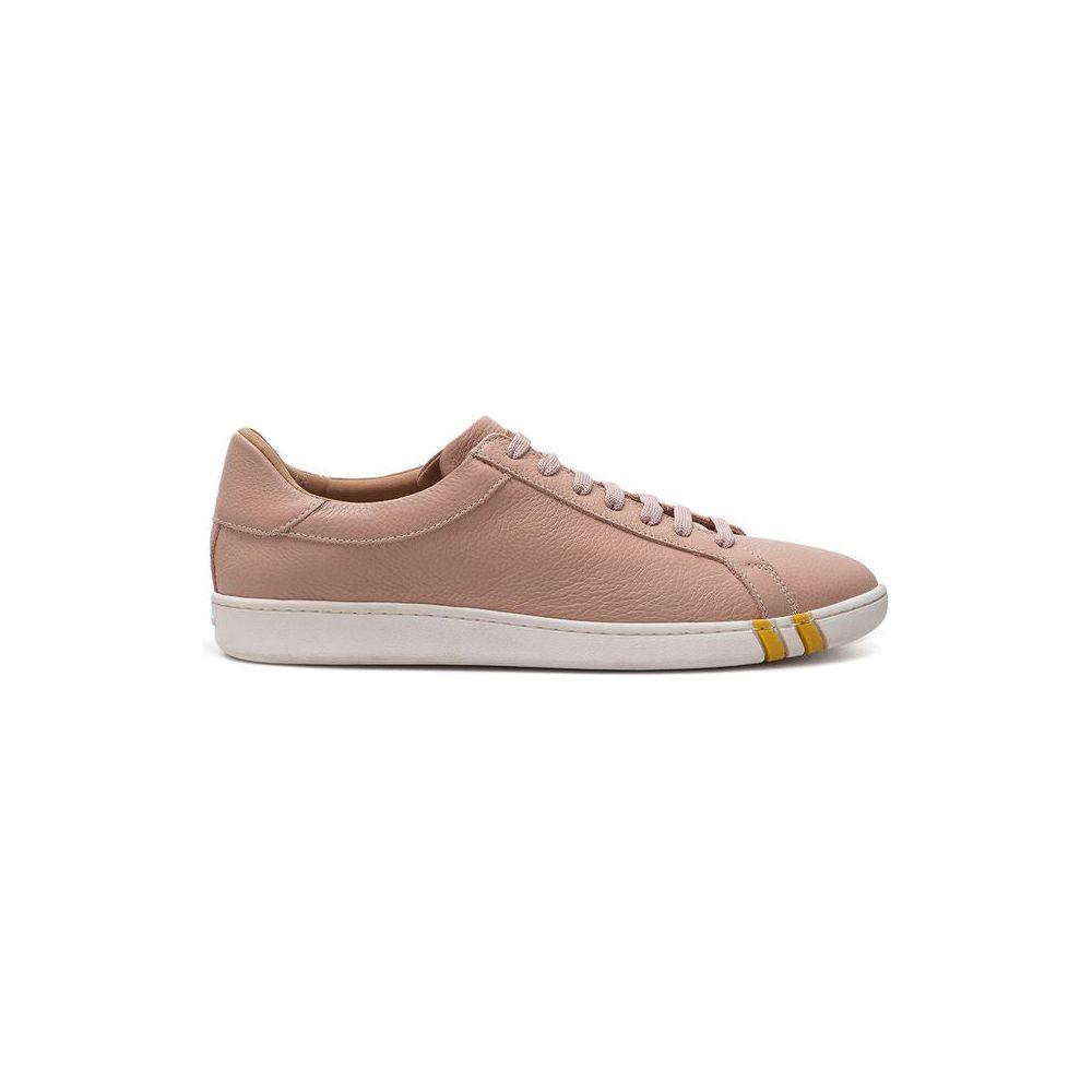 Bally Elegant Pink Cotton Leather Sneakers Bally