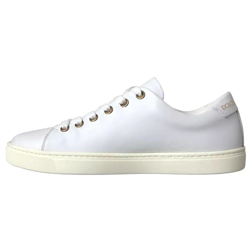 Dolce & Gabbana White Portofino Sacred Heart Sneakers Women Shoes Dolce & Gabbana