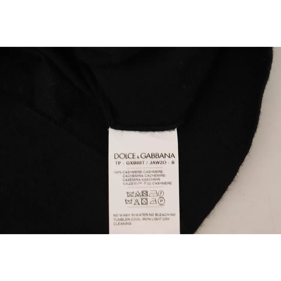 Dolce & Gabbana Black Cashmere Turtleneck Pullover Sweater Dolce & Gabbana