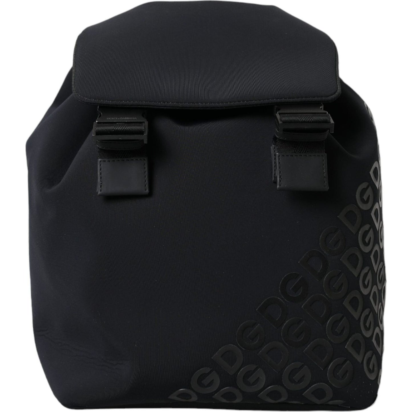 Dolce & Gabbana Black Neoprene Nylon DG Logo School Backpack Bag Dolce & Gabbana