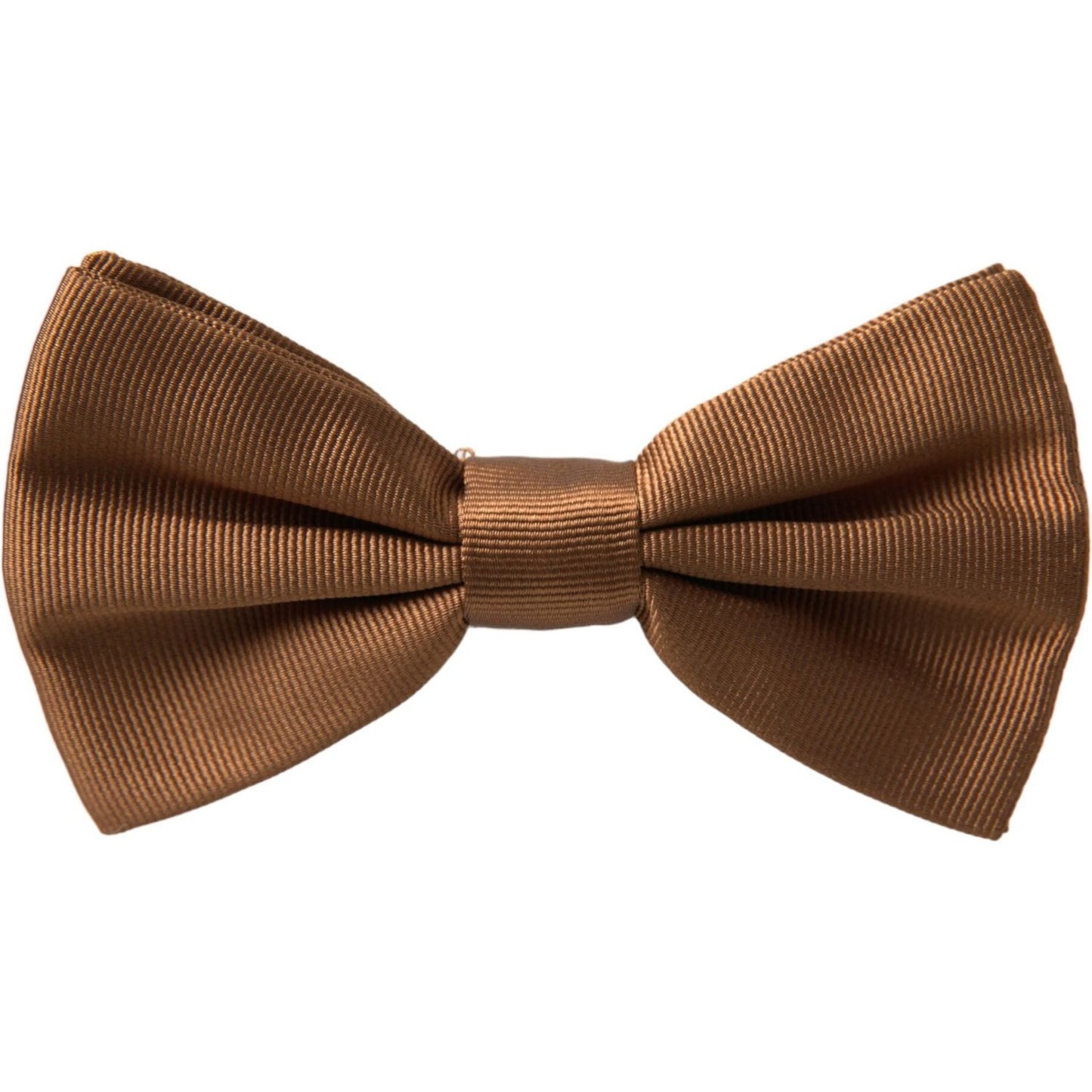 Dolce & Gabbana Brown Silk Adjustable Neck Men Bow Tie Dolce & Gabbana