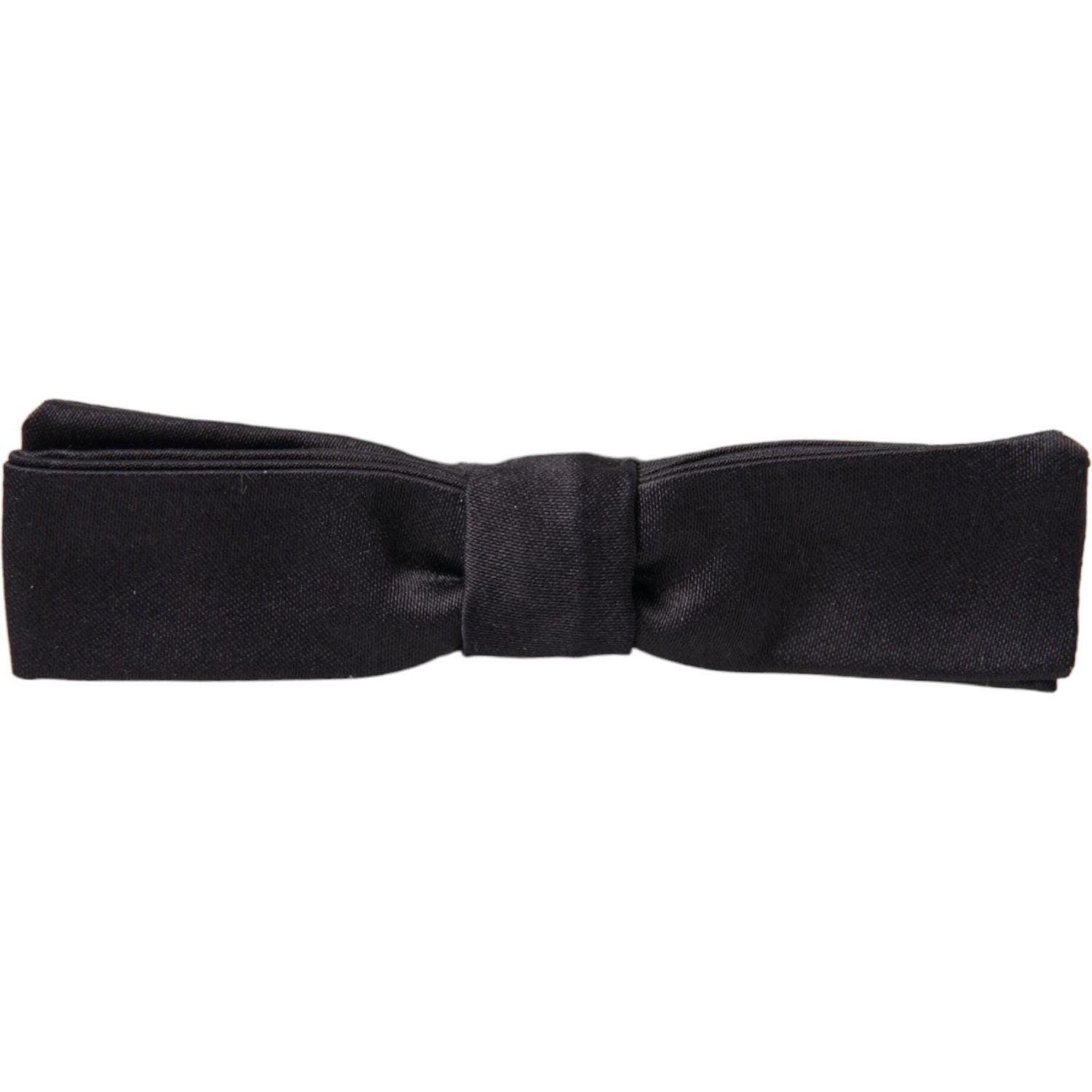 Dolce & Gabbana Dark Gray Silk Adjustable Neck Men Bow Tie