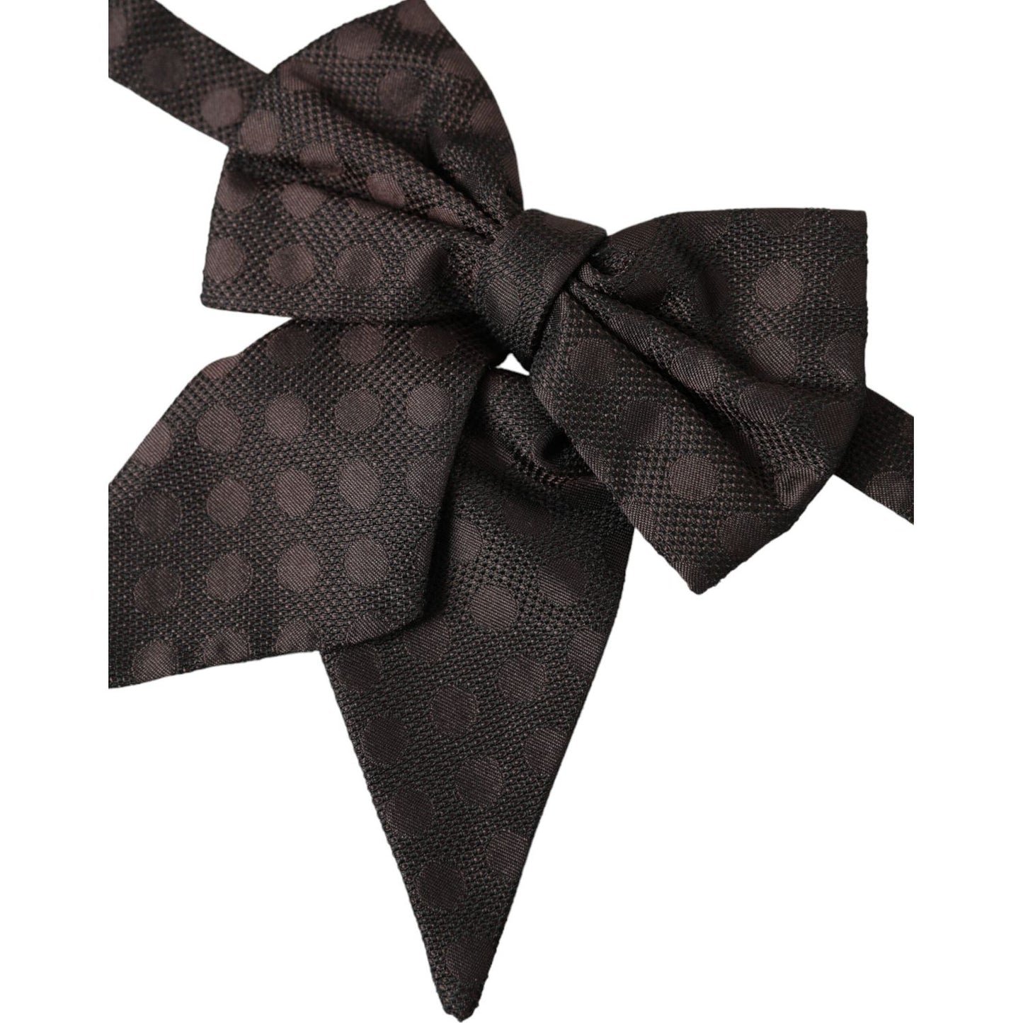 Dolce & Gabbana Brown Ribbon Silk Adjustable Neck Men Bow Tie Dolce & Gabbana