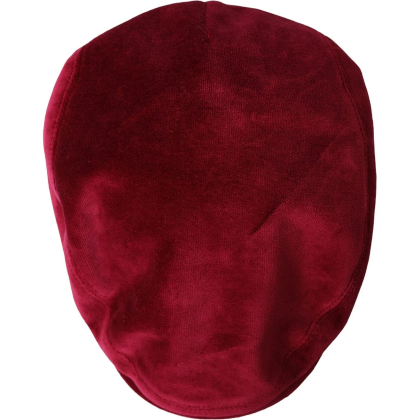 Dolce & Gabbana Maroon Velvet Cotton Newsboy Hat Men Dolce & Gabbana