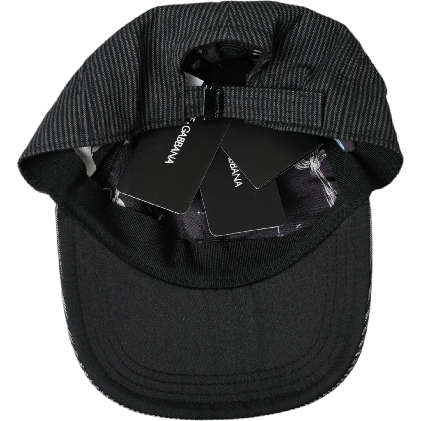 Dolce & Gabbana Black Cotton Embellished Baseball Hat Men Dolce & Gabbana