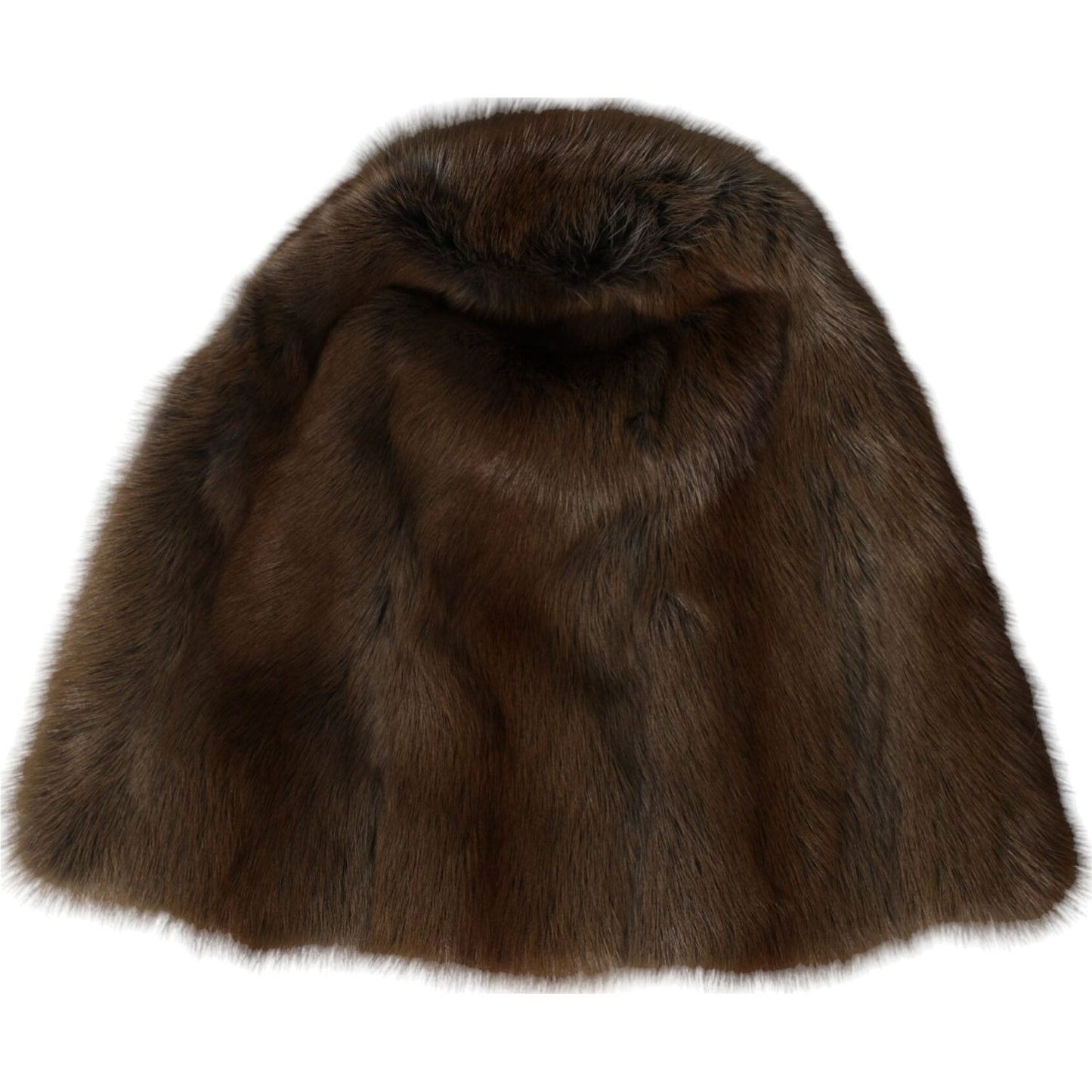 Dolce & Gabbana Brown Weasel Fur Womens Cashmere Hat Beanie Dolce & Gabbana