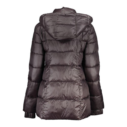 Patrizia Pepe Black Polyamide Jackets & Coat Patrizia Pepe