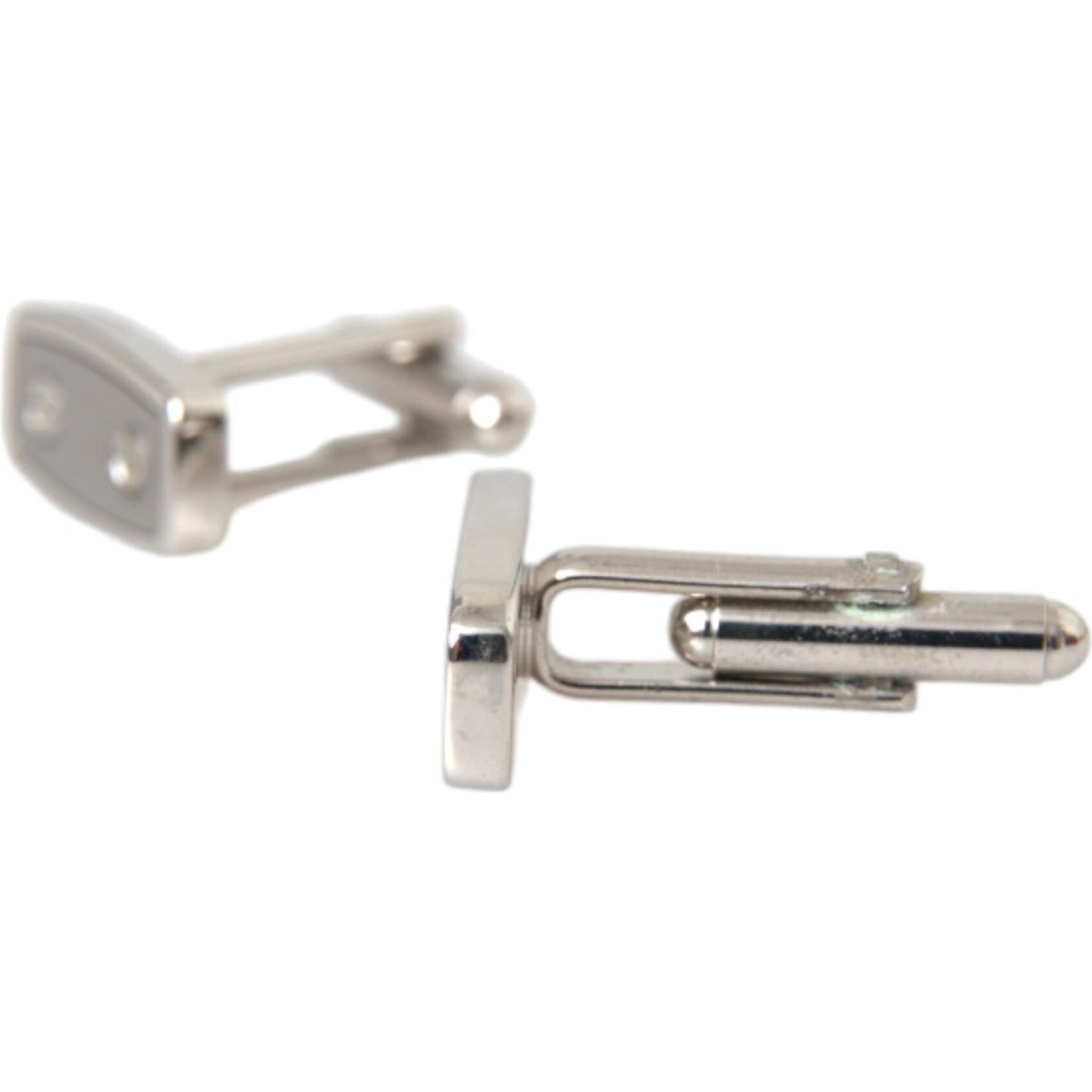 Dolce & Gabbana Silver Plated Metal Brass Pin Men Cufflinks