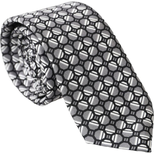 Multicolor Patterned 100% Silk Adjustable Tie