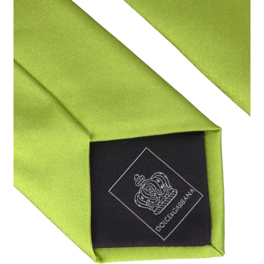 Green Solid Silk Adjustable Tie Men