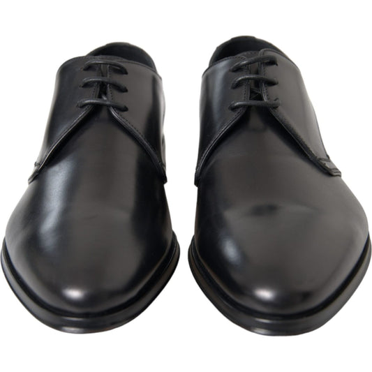 Black Leather Derby Formal Dress Men Shoes