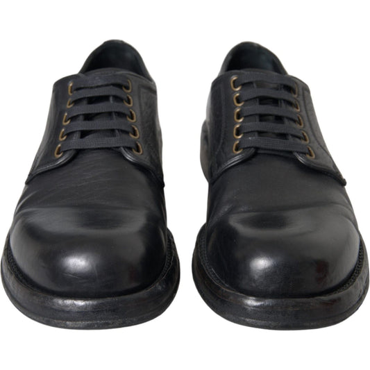 Black Horse Leather Derby Men Dress Shoes