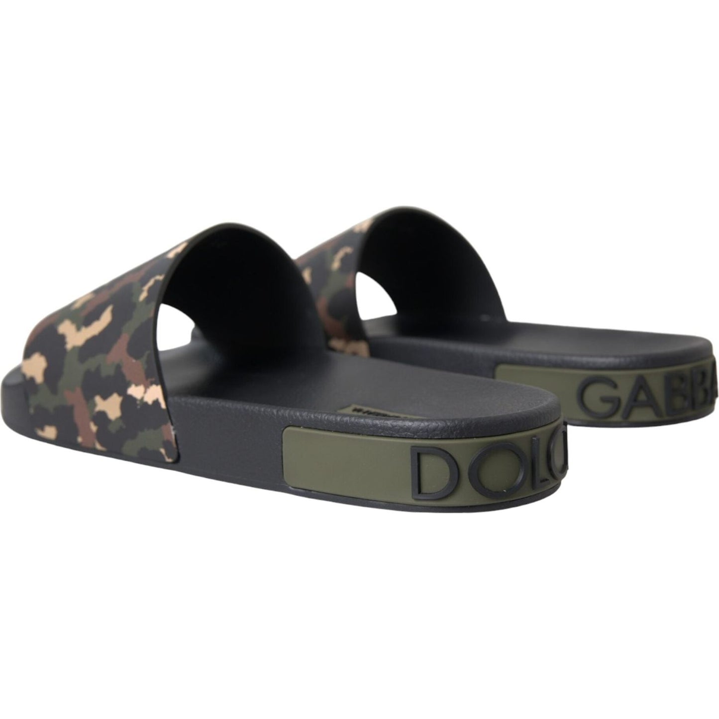 Dolce & Gabbana Multicolor Camouflage Leather Beachwear Men Shoes Dolce & Gabbana