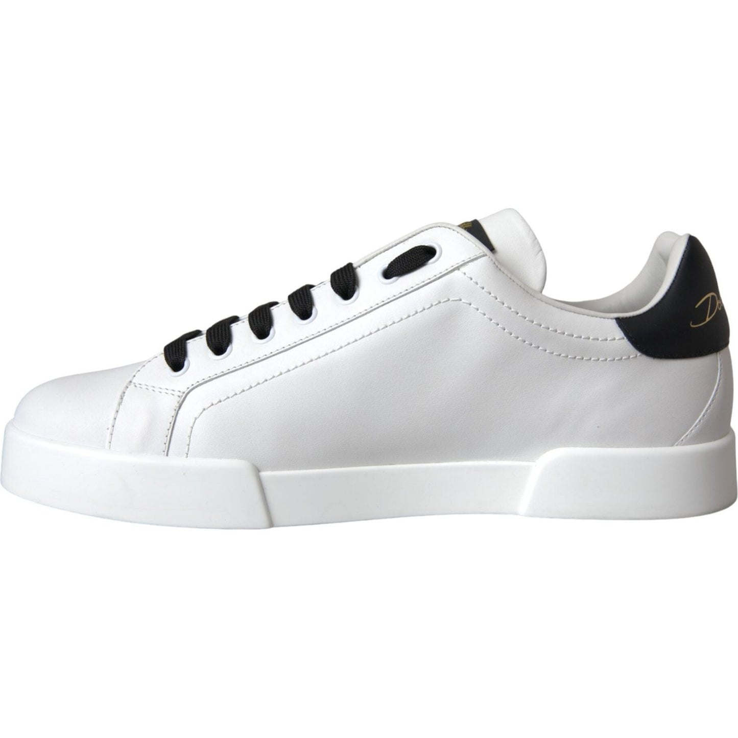 Dolce & Gabbana White Leather DG Logo Casual Low Top Sneakers Shoes Dolce & Gabbana