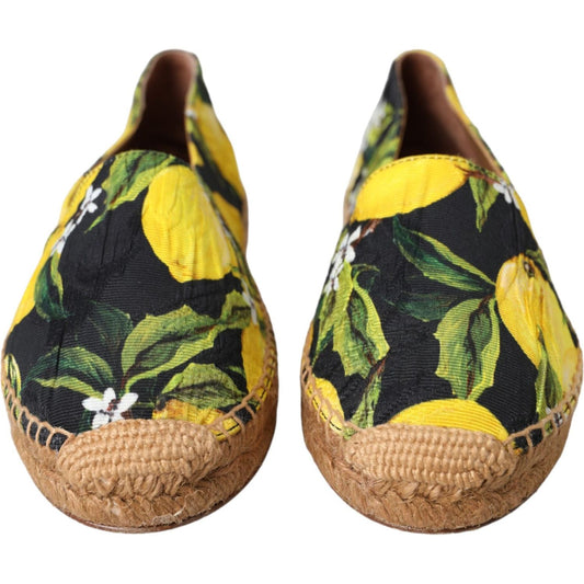 Dolce & Gabbana Multicolor Lemon Slip On Espadrilles Shoes Dolce & Gabbana