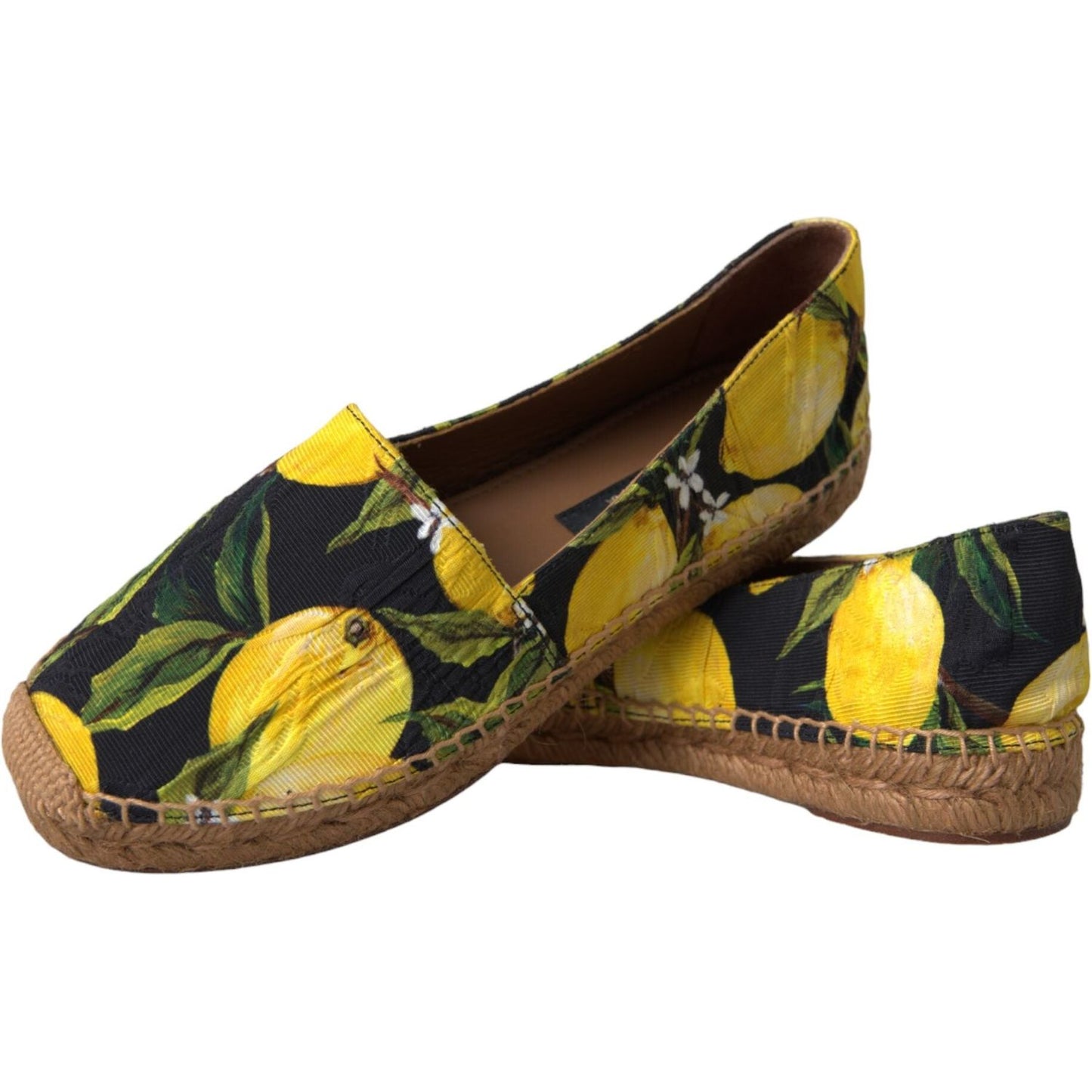 Dolce & Gabbana Multicolor Lemon Slip On Espadrilles Shoes Dolce & Gabbana