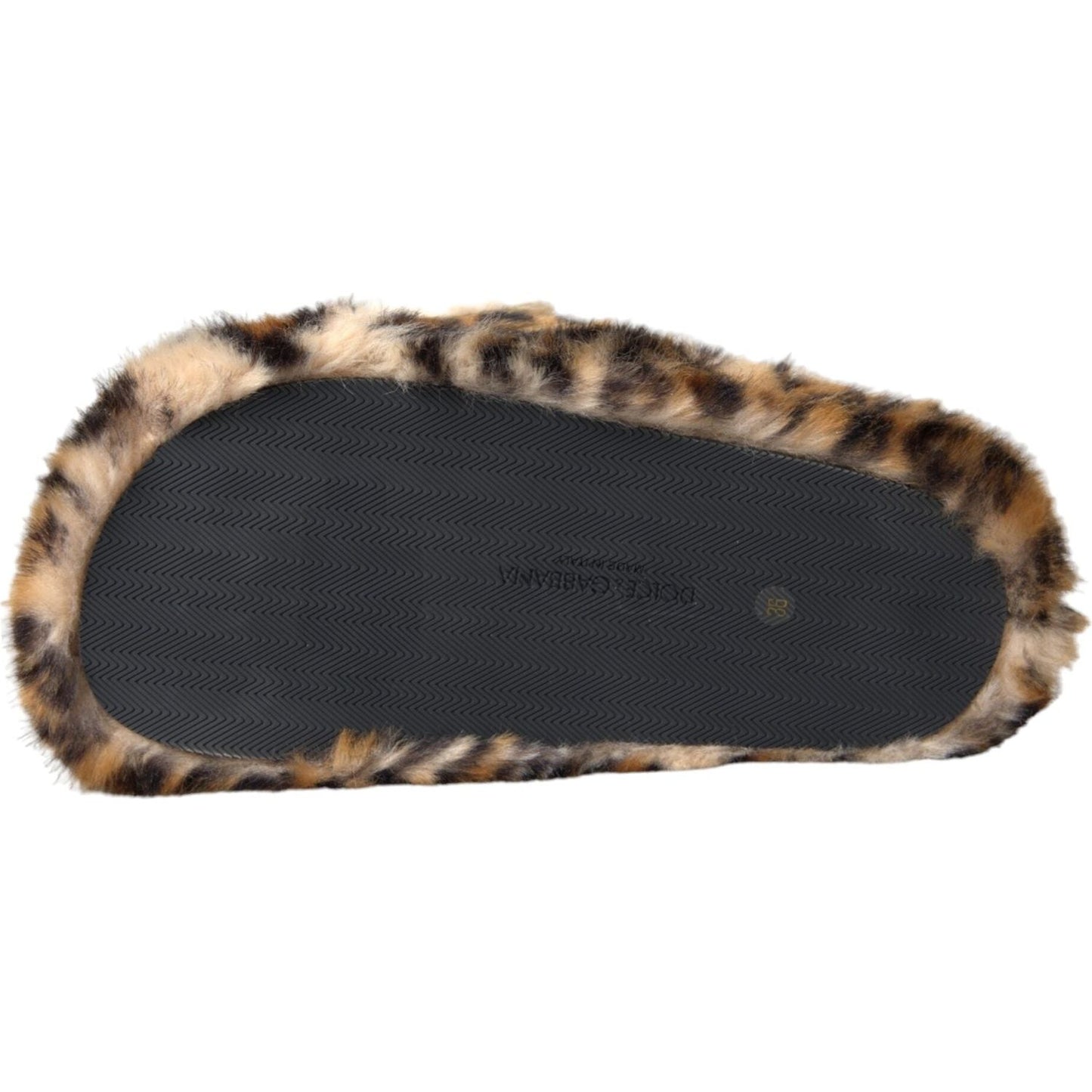 Dolce & Gabbana Brown Tiger Slippers Flats Sandals Shoes Dolce & Gabbana