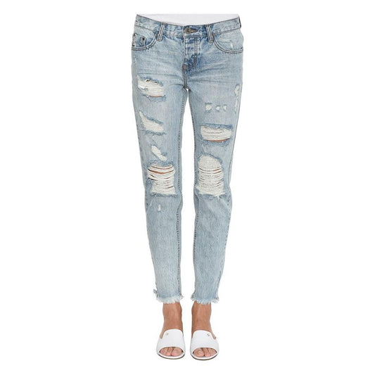 One Teaspoon Light Blue Cotton Jeans & Pant One Teaspoon