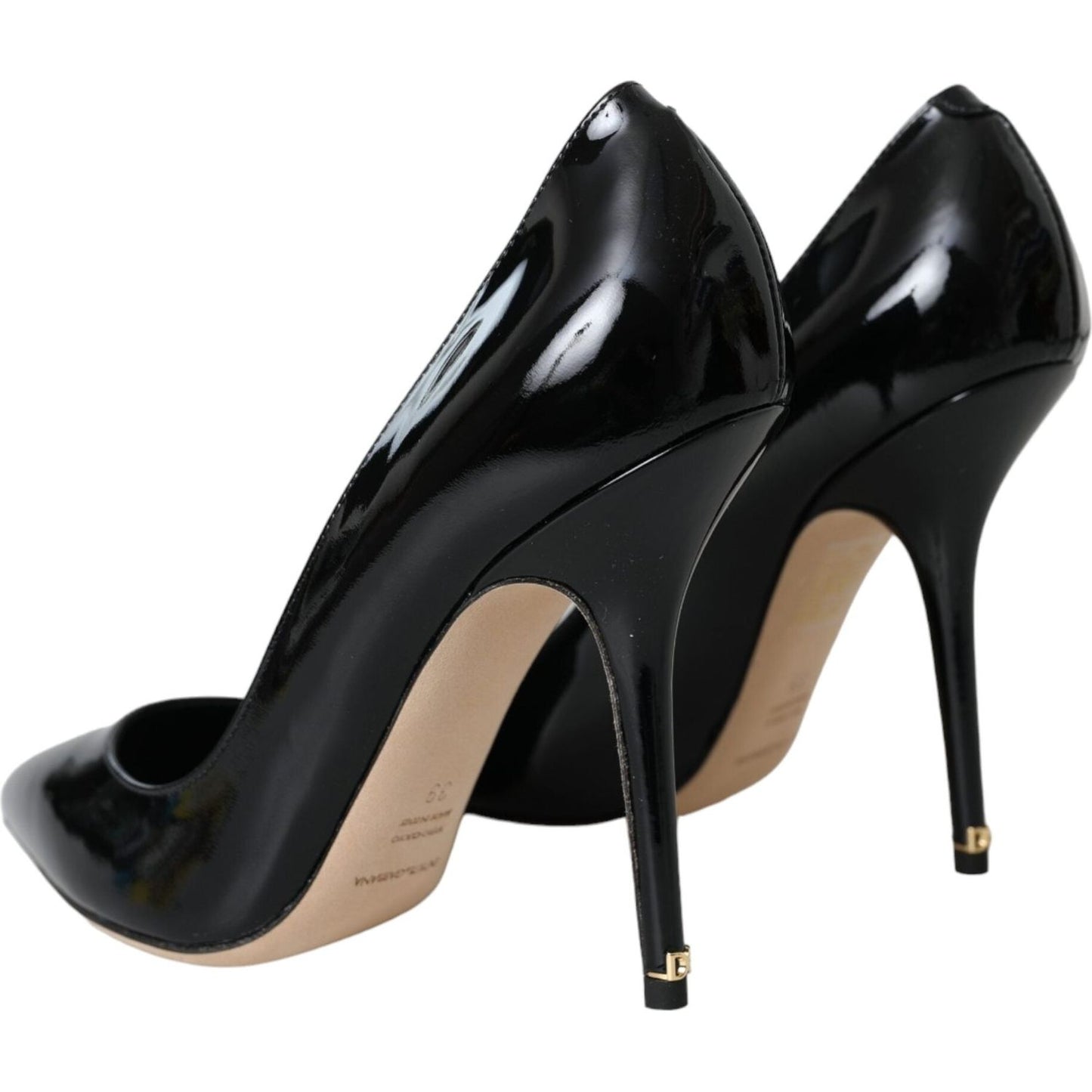 Dolce & Gabbana Black Patent Leather Bellucci Pumps Heels Shoes Dolce & Gabbana