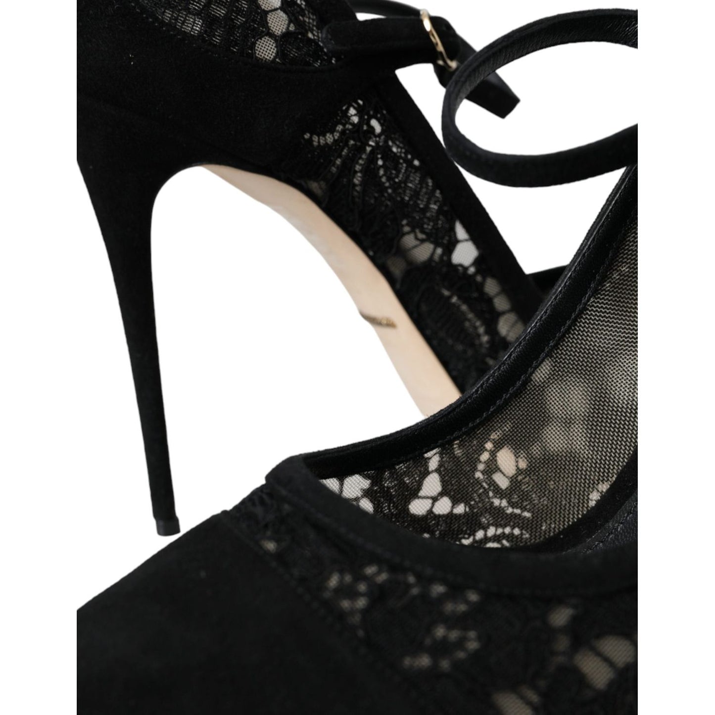 Dolce & Gabbana Black Taormina Lace Mary Janes Pumps Shoes Dolce & Gabbana