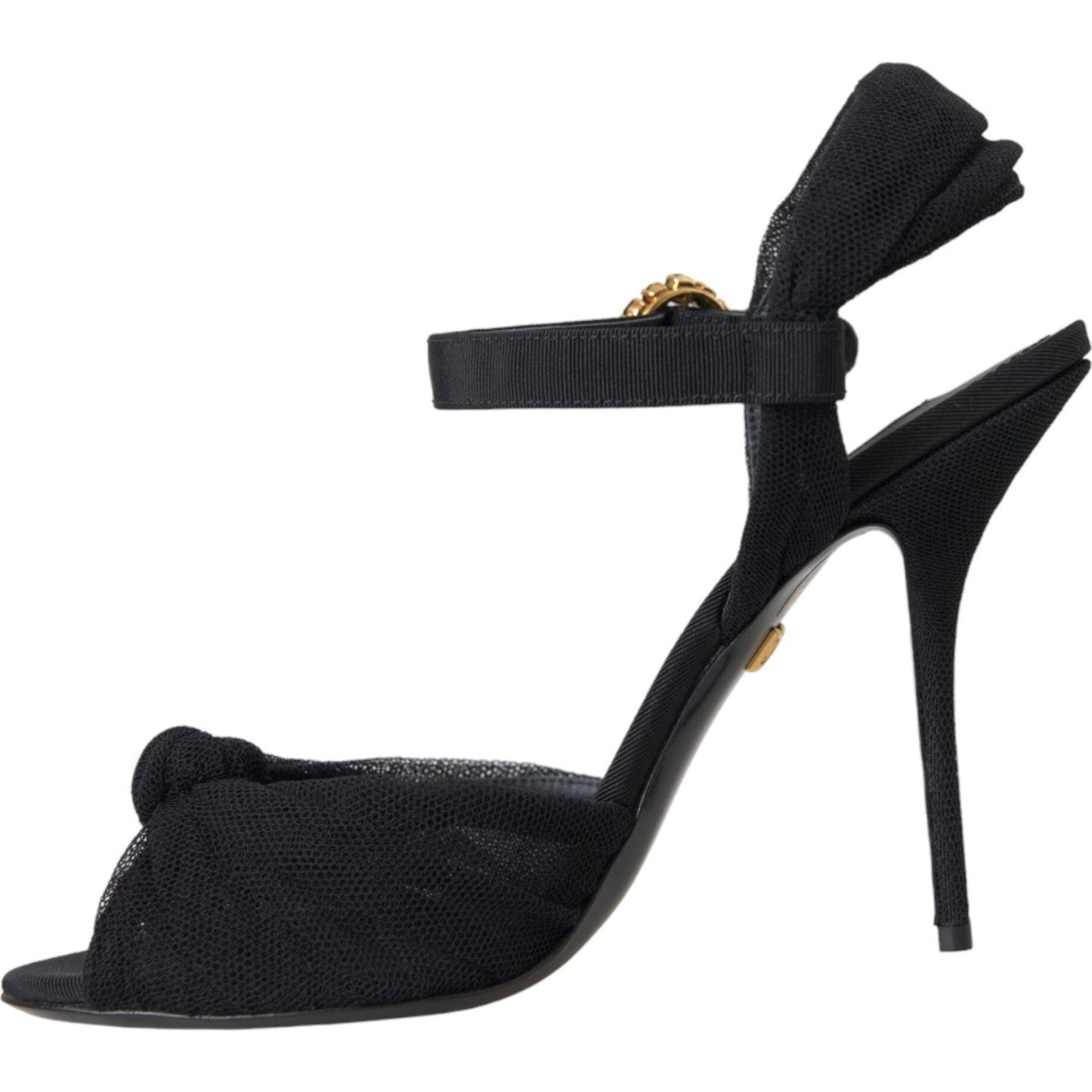 Dolce & Gabbana Black Suede Crystals Keira Sandals Shoes Dolce & Gabbana