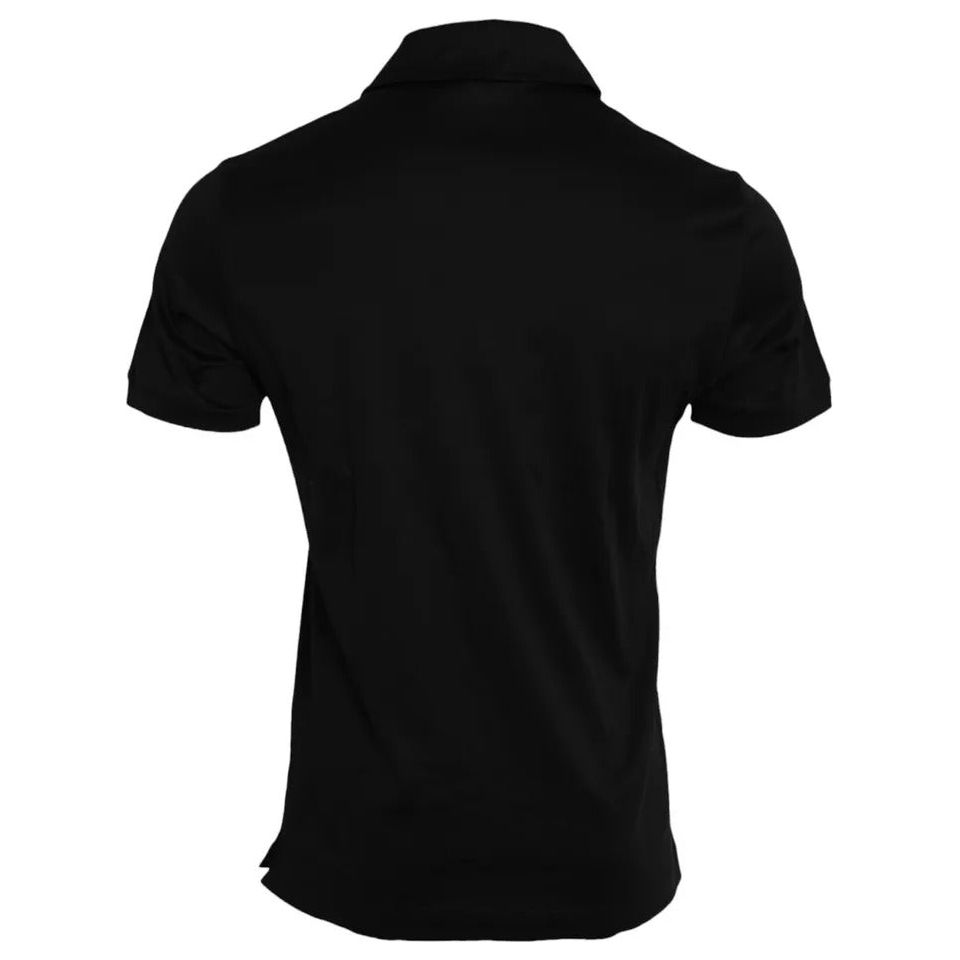 Dolce & Gabbana Black Logo Cotton Collared Polo Top T-shirt Dolce & Gabbana