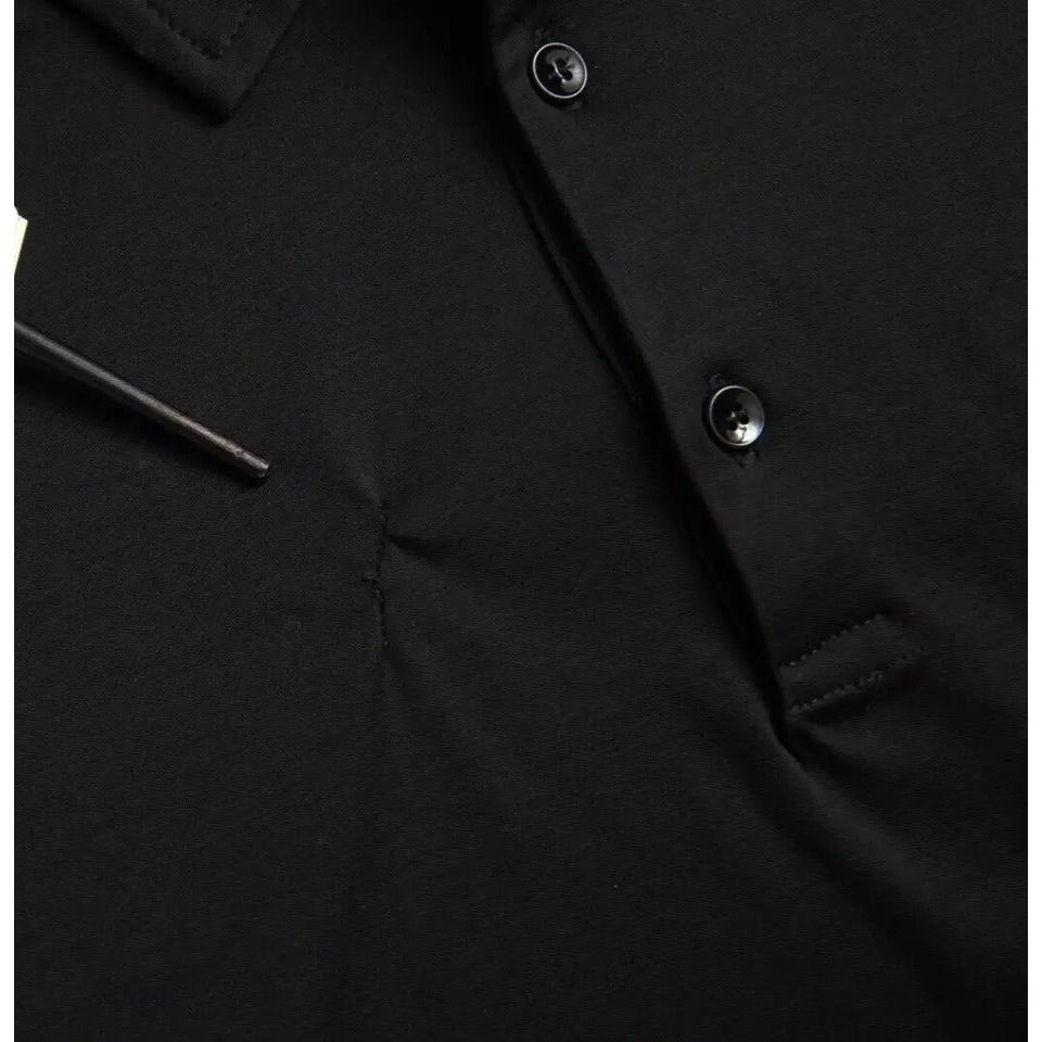 Dolce & Gabbana Black Logo Cotton Collared Polo Top T-shirt Dolce & Gabbana