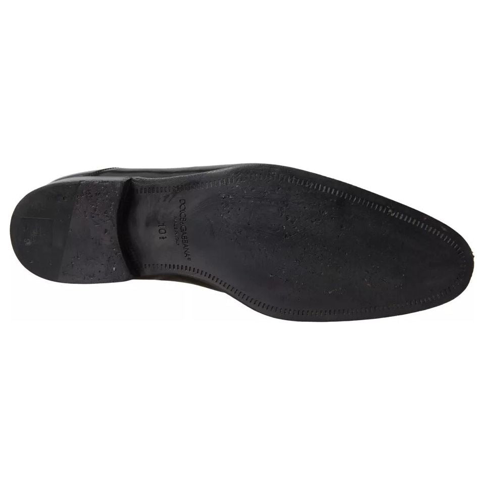 Dolce & Gabbana Black Polished Leather Formal Dress Shoes Dolce & Gabbana