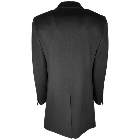 Made in Italy Black Wool Vergine Jacket Made in Italy