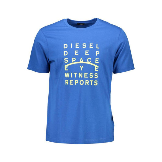 Diesel Blue Cotton Men T-Shirt Diesel