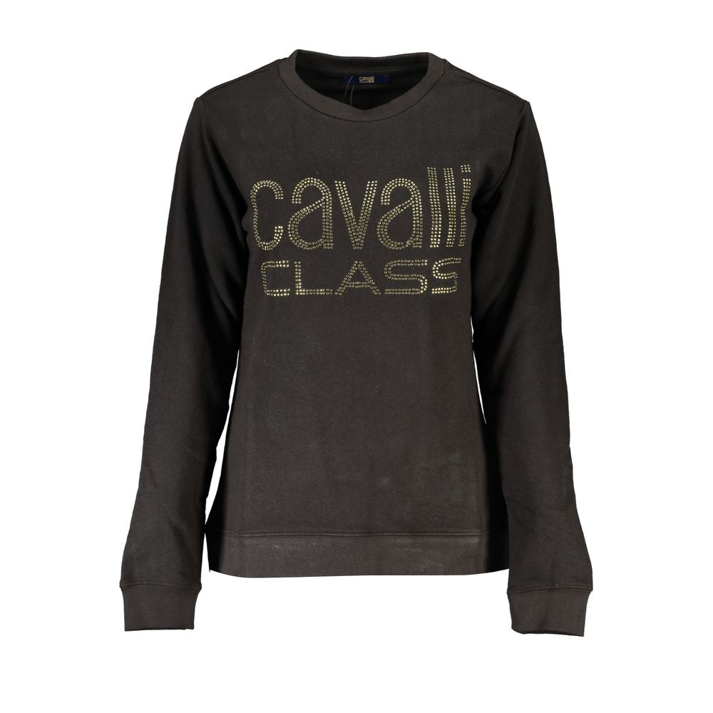 Cavalli Class Black Cotton Sweater Cavalli Class