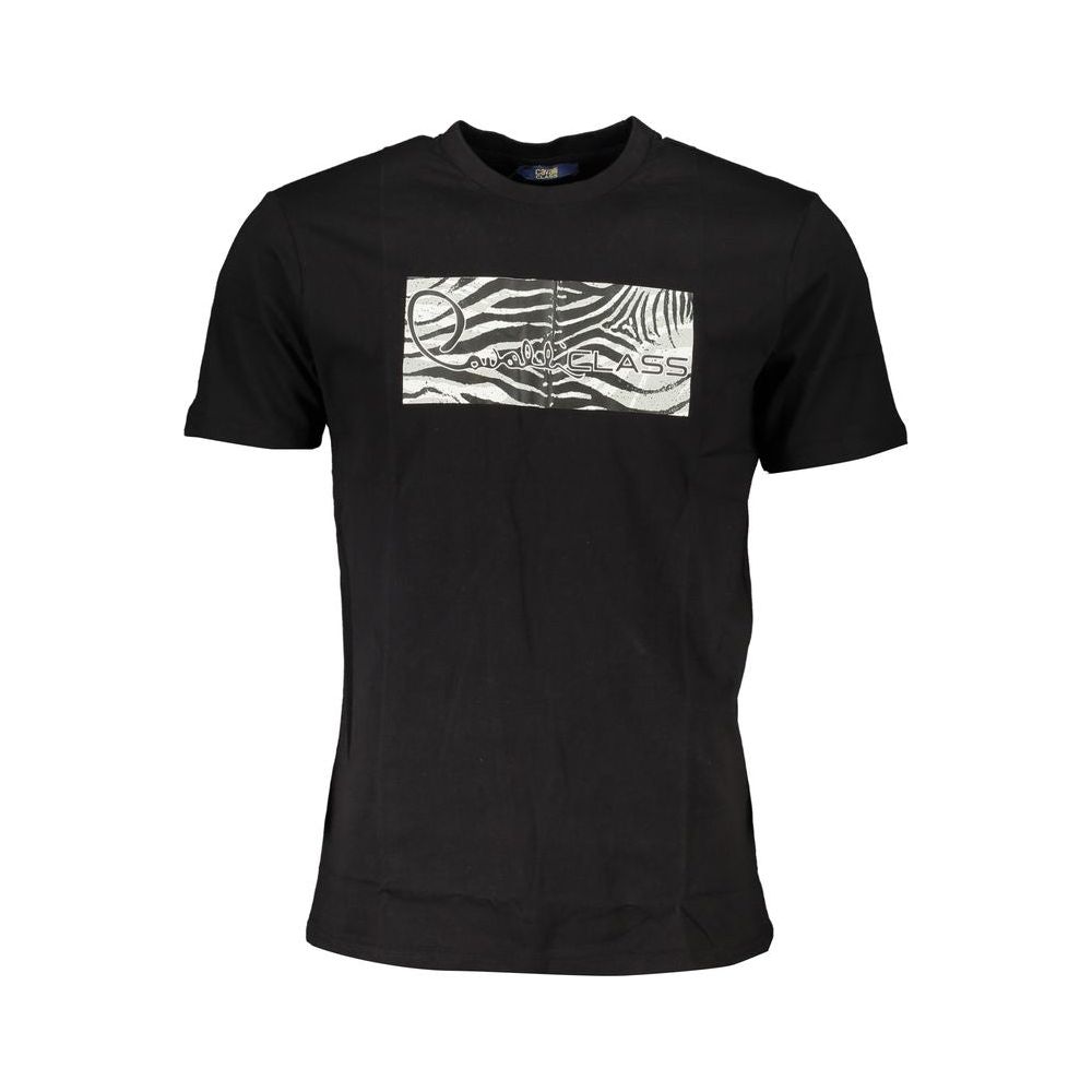 Cavalli Class Black Cotton T-Shirt Cavalli Class