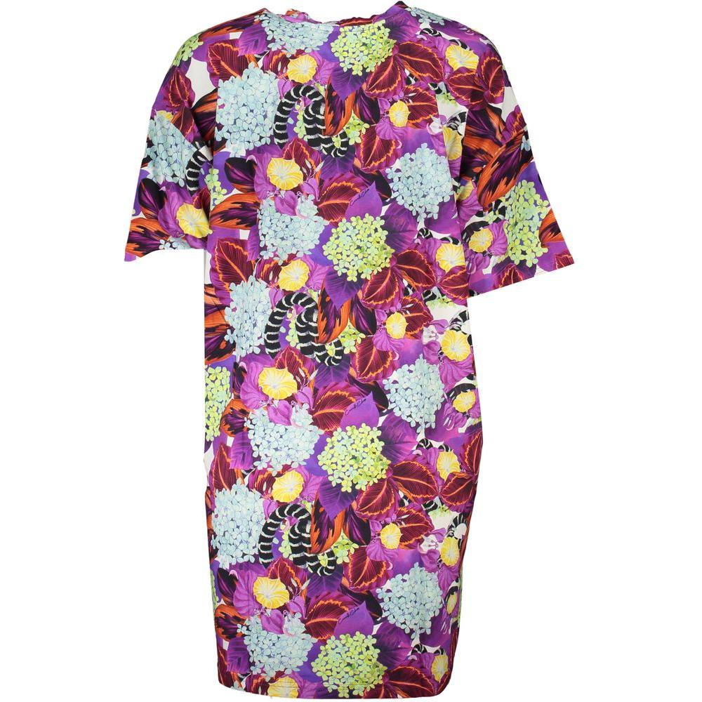 Cavalli Class Purple Cotton Dress Cavalli Class