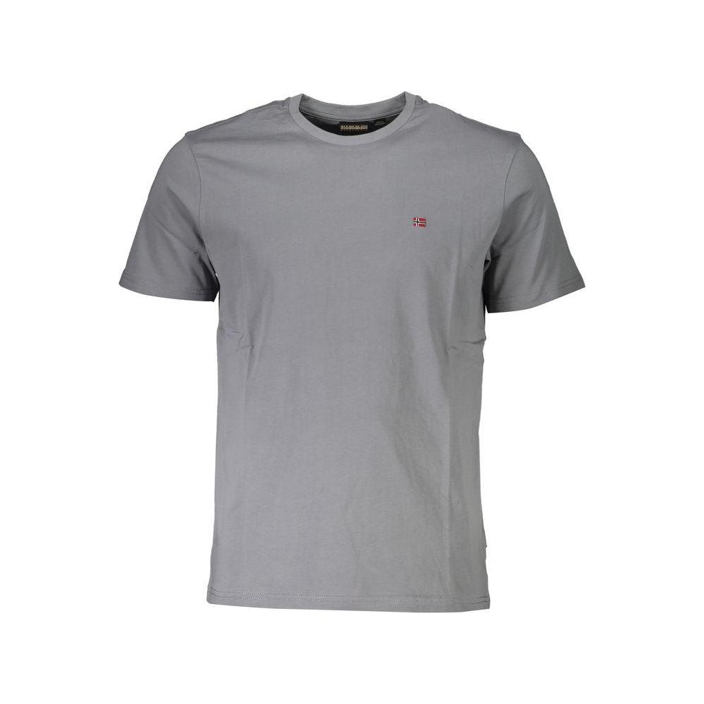 Napapijri Gray Cotton T-Shirt Napapijri