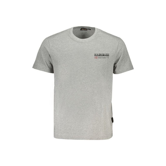 Napapijri Gray Cotton T-Shirt Napapijri