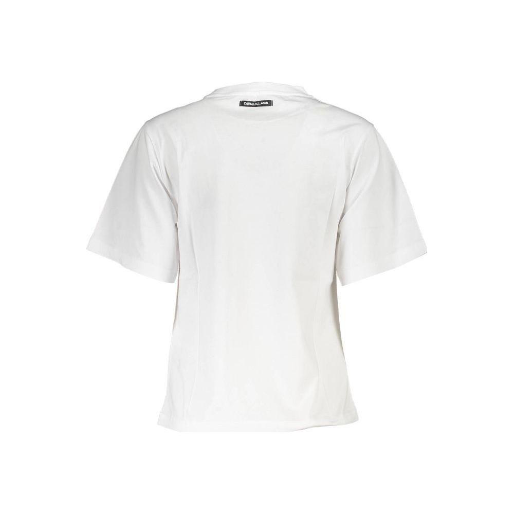 Cavalli Class White Cotton Women T-Shirt Cavalli Class