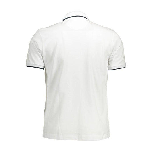 La Martina White Cotton Men Polo Shirt La Martina