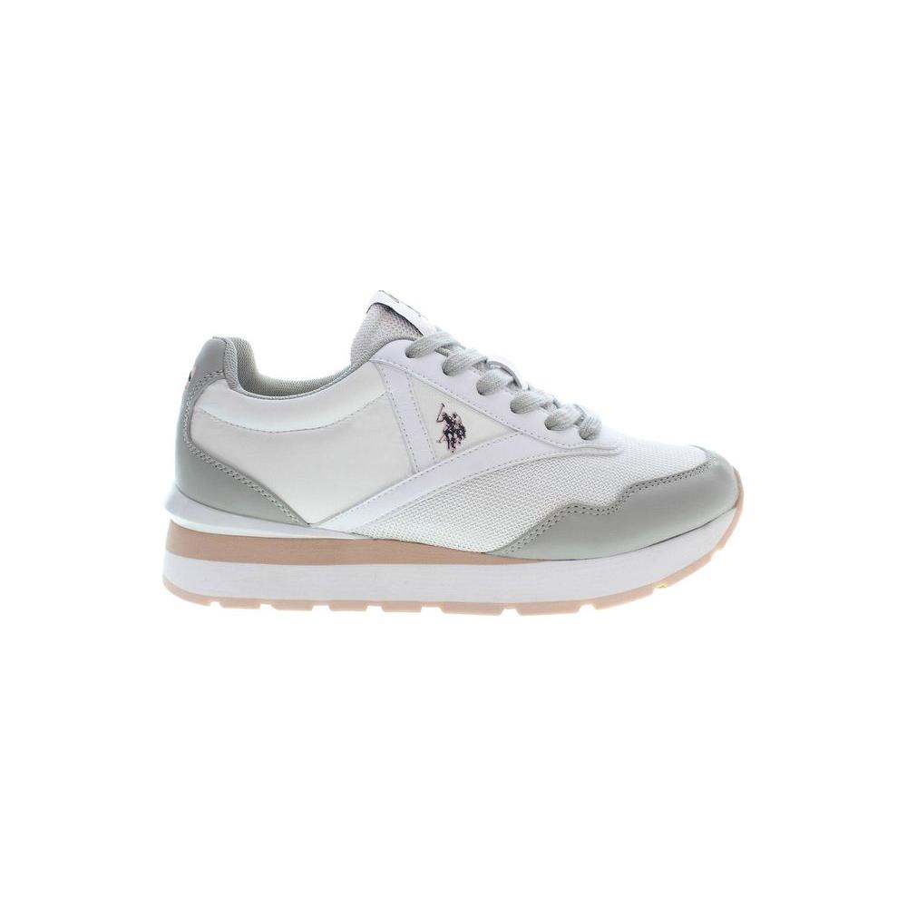 U.S. POLO ASSN. White Polyester Women Sneaker U.S. POLO ASSN.