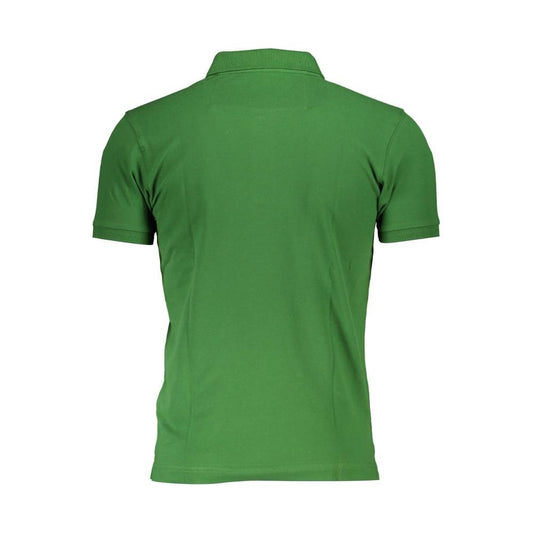 La Martina Sleek Green Slim Fit Polo with Contrast Detail La Martina