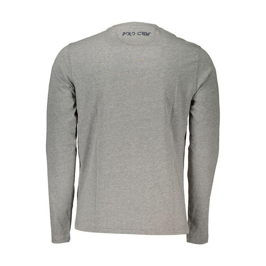 La Martina Elegant Long-Sleeved Crew Neck Tee La Martina