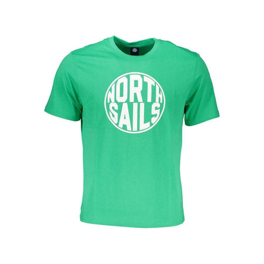 North Sails Green Cotton T-Shirt North Sails