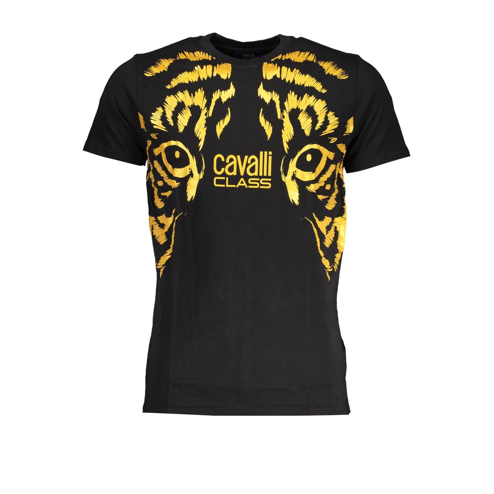 Cavalli Class Black Cotton T-Shirt