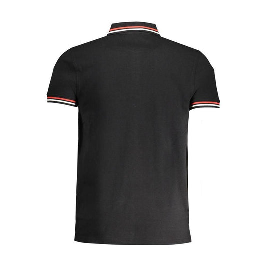 Cavalli Class Black Cotton Polo Shirt Cavalli Class