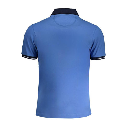 La Martina Blue Cotton Polo Shirt La Martina