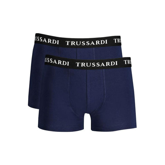 Trussardi Blue Cotton Underwear Trussardi