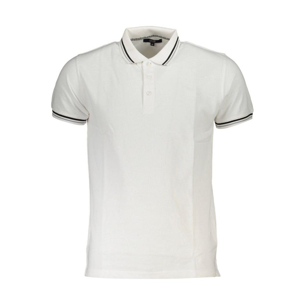 Cavalli Class White Cotton Polo Shirt Cavalli Class