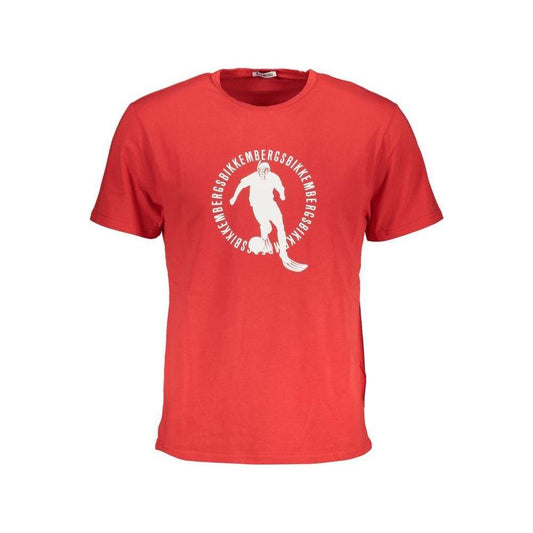 Bikkembergs Red Cotton T-Shirt Bikkembergs