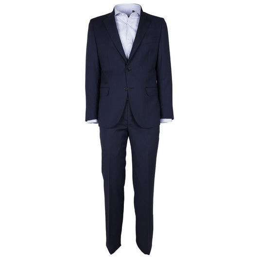 Made in Italy Sleek Sapphire Wool Men's Suit Made in Italy